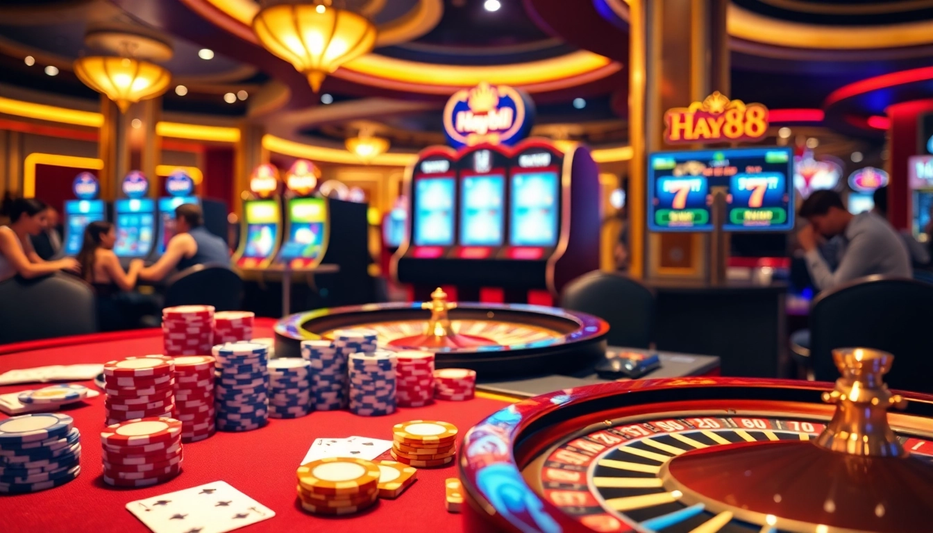 Engage with the excitement of gambling at https://hay88.my/ featuring vibrant cards and sleek poker chips.
