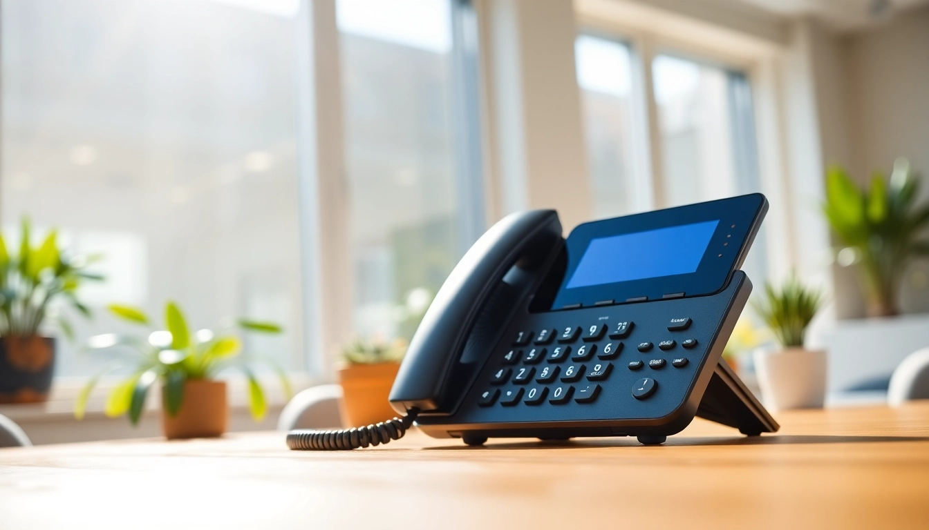 Enhance communication with a small business phone service setup in a professional office.