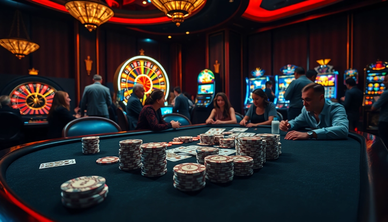 Experience a thrilling poker game at kuwin with vibrant cards and engaged players.