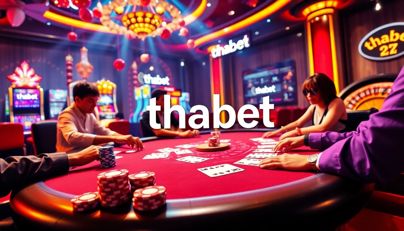 Experience the thrill of poker at Thabet casino with vibrant tables and exciting gameplay.