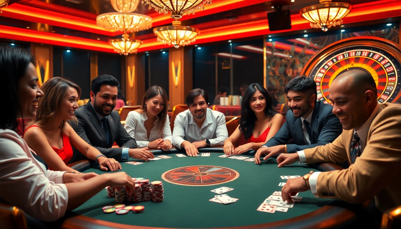 Experience the thrill of high-stakes poker at F8bet, featuring colorful chips, cards, and excitement.