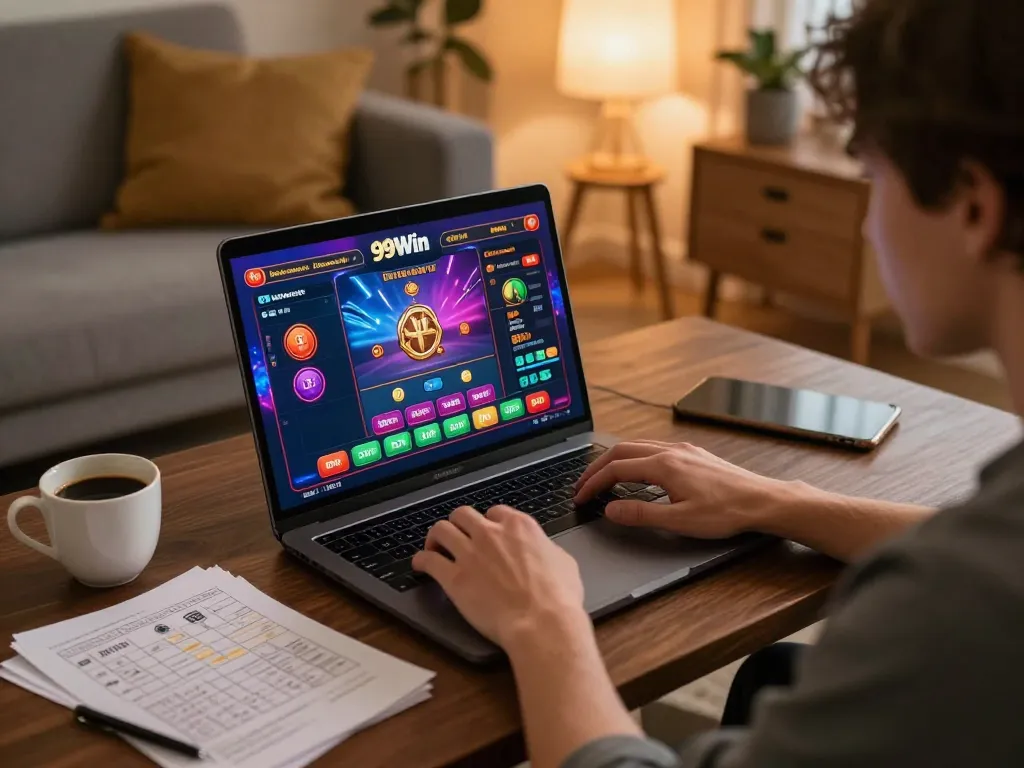 Engaging 99Win online gaming experience with player enjoying vibrant game interface