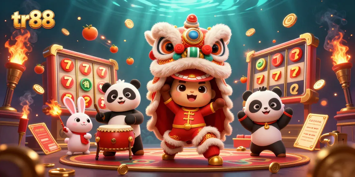 Experience dynamic wins at tr88 with vibrant 3D casino slot reels and festive characters.
