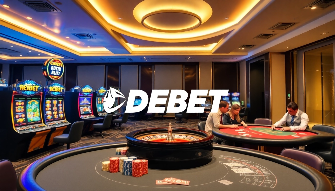 Experience the excitement at DEBET's luxurious casino tables, featuring thrilling games and sleek designs.