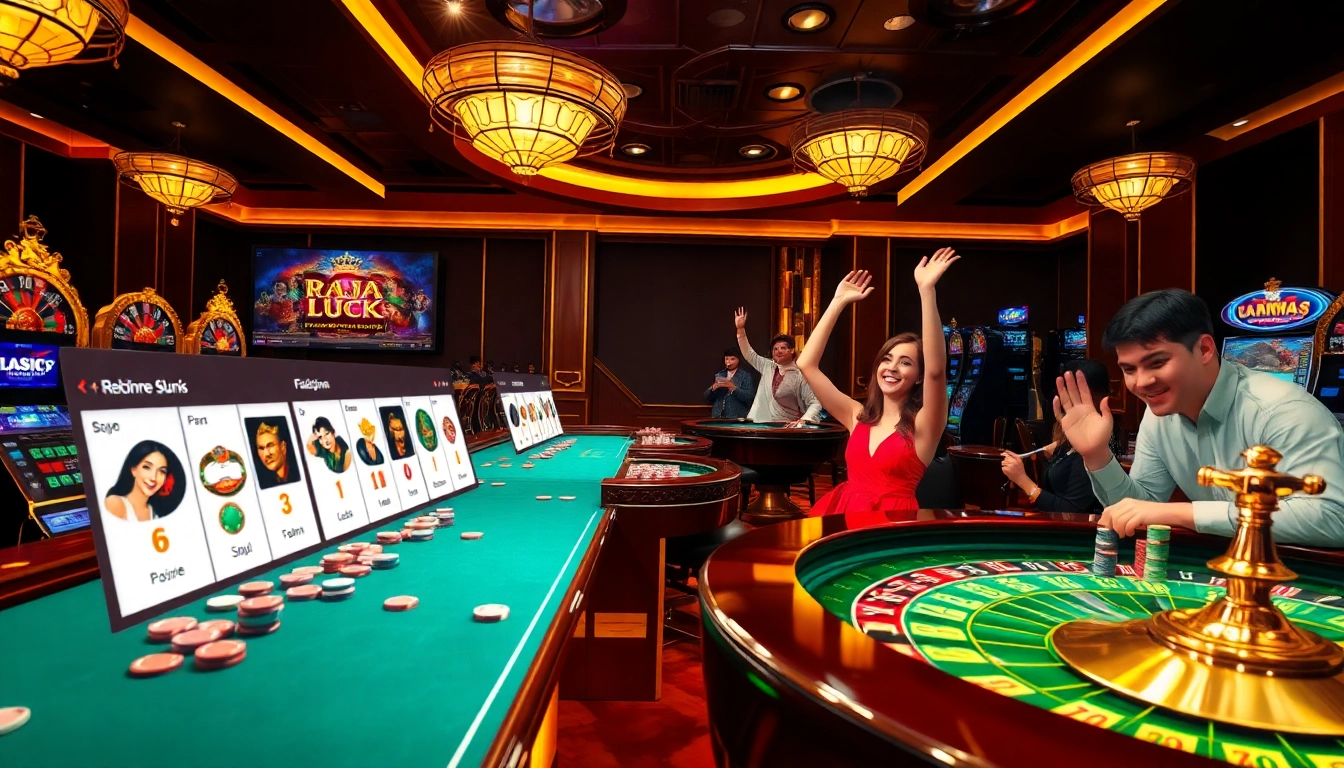 Raja Luck brings thrilling gambling experiences with vibrant casino tables and modern gaming interfaces.