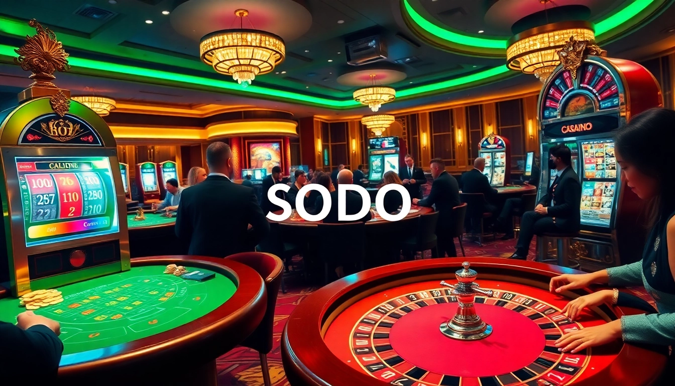 SODO Casino scene showcasing thrilling baccarat and roulette games for high-stakes players.