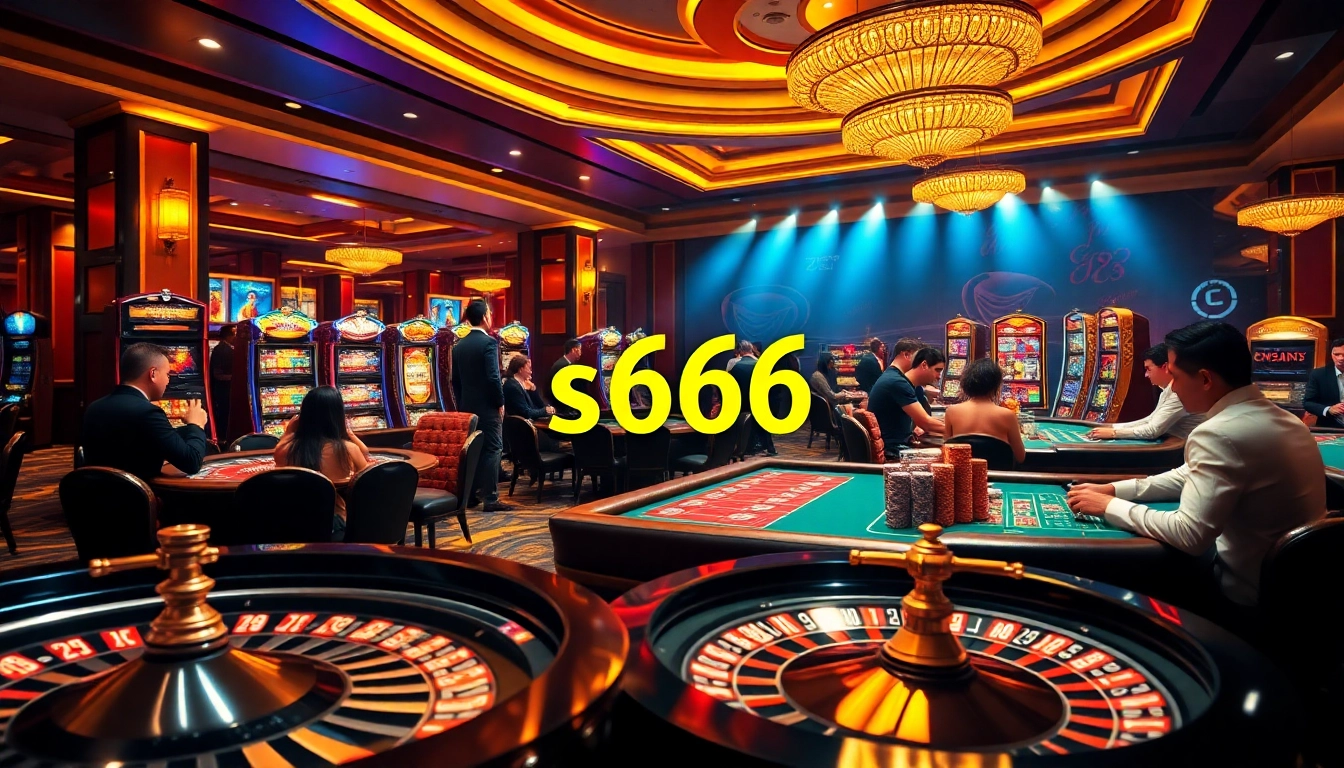 S666 casino players engaging in exciting games at a vibrant roulette table